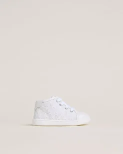 Nero Giardini Sneakers Junior da Bambina in Tessuto e Pelle Bianco Online