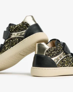 Nero Giardini Sneakers Junior da Bambina in Materiale Tecnico e Pelle Nero Clearance