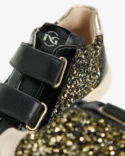 Nero Giardini Sneakers Junior da Bambina in Materiale Tecnico e Pelle Nero Clearance