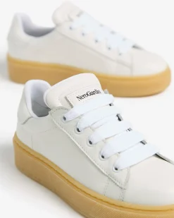 Nero Giardini Sneakers Teen da Ragazza in Pelle Bianco Outlet