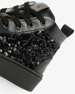 Nero Giardini Sneakers Teen da Ragazza in Pelle e Tessuto Nero Clearance