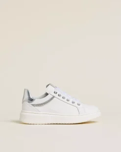 Nero Giardini Sneakers Teen da Ragazza in Pelle e Materiale Tecnico Bianco Sale