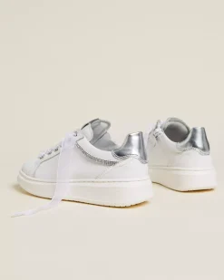 Nero Giardini Sneakers Teen da Ragazza in Pelle e Materiale Tecnico Bianco Sale