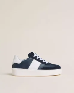 Nero Giardini Sneakers Teen da Ragazzo in Pelle e Camoscio Blu Online