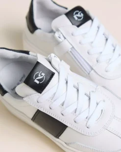 Nero Giardini Sneakers Teen da Ragazzo in Pelle e Camoscio Bianco New