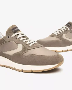 Nero Giardini Sneakers Uomo in Camoscio, Pelle e Tela Beige Sale