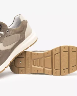 Nero Giardini Sneakers Uomo in Camoscio, Pelle e Tela Beige Sale