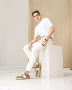 Nero Giardini Sneakers Uomo in Camoscio e Pelle Hot