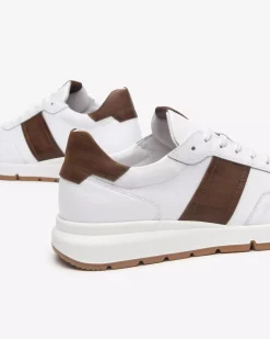 Nero Giardini Sneakers Uomo in Pelle Marrone Sale