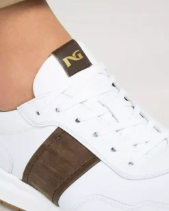 Nero Giardini Sneakers Uomo in Pelle Marrone Sale