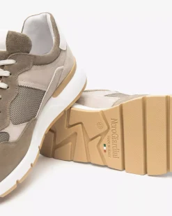 Nero Giardini Sneakers Uomo in Pelle, Camoscio e Tela Discount