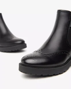 Nero Giardini Stivaletti Chelsea Donna in Pelle Nero Outlet