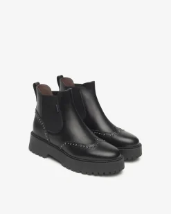 Nero Giardini Stivaletti Chelsea Donna in Pelle Nero New