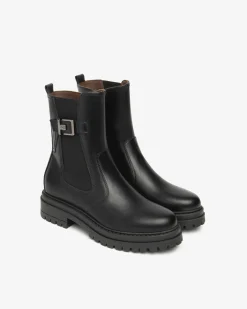 Nero Giardini Stivaletti Chelsea Donna in Pelle Nero Discount