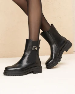 Nero Giardini Stivaletti Chelsea Donna in Pelle Nero Discount