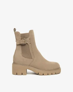 Nero Giardini Stivaletti Chelsea Donna in Suede Beige