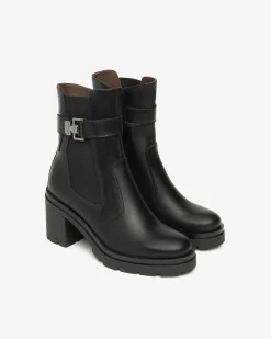 Nero Giardini Stivaletti Chelsea Donna in Pelle Nero New