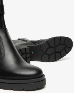 Nero Giardini Stivaletti Chelsea Donna in Pelle Nero New