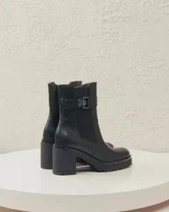 Nero Giardini Stivaletti Chelsea Donna in Pelle Nero New