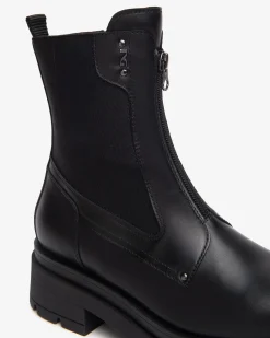 Nero Giardini Stivaletti Chelsea Donna in Pelle e Tessuto Nero Hot
