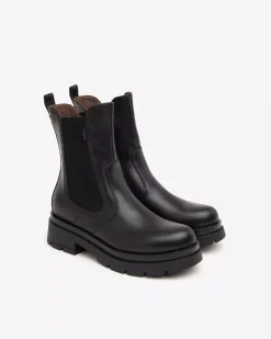 Nero Giardini Stivaletti Chelsea Donna in Pelle Nero