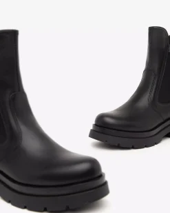 Nero Giardini Stivaletti Chelsea Donna in Pelle Nero