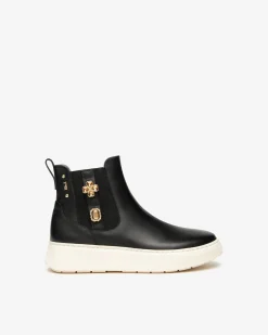 Nero Giardini Stivaletti Chelsea Donna in Pelle Nero Sale