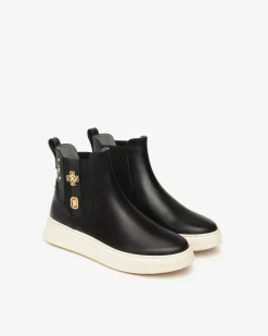 Nero Giardini Stivaletti Chelsea Donna in Pelle Nero Sale