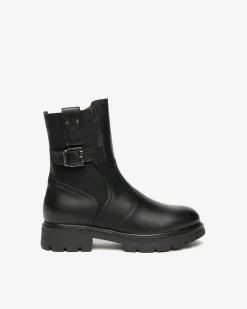 Nero Giardini Stivaletti Donna in Pelle e Tessuto Nero Sale