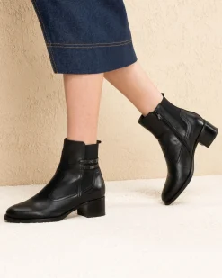 Nero Giardini Stivaletti Donna in Pelle e Tessuto Nero Best