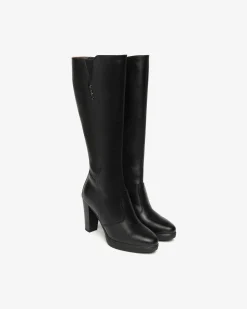 Nero Giardini Stivali Donna in Pelle Nero