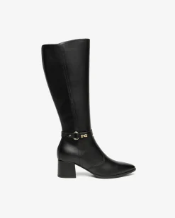 Nero Giardini Stivali Donna in Pelle Nero Outlet