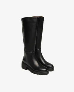 Nero Giardini Stivali Donna in Pelle Nero Outlet