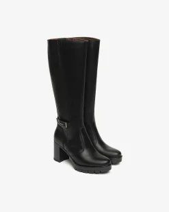 Nero Giardini Stivali Donna in Pelle Nero Sale
