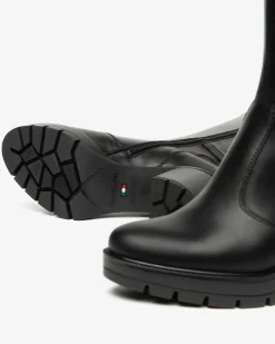 Nero Giardini Stivali Donna in Pelle Nero Sale