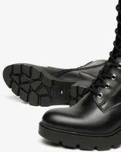Nero Giardini Stivali Donna in Pelle Nero Hot