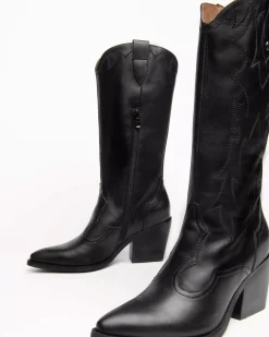 Nero Giardini Stivali Donna in Pelle Nero Sale