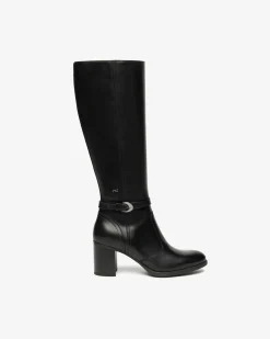 Nero Giardini Stivali Donna in Pelle Nero Outlet