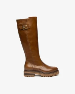 Nero Giardini Stivali Donna in Pelle Marrone Clearance