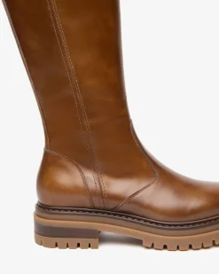 Nero Giardini Stivali Donna in Pelle Marrone Clearance