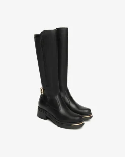 Nero Giardini Stivali Donna in Pelle e Materiale Tecnico Nero Outlet