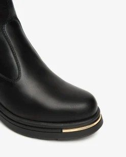 Nero Giardini Stivali Donna in Pelle e Materiale Tecnico Nero Outlet
