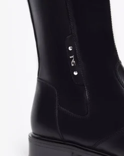 Nero Giardini Stivali Donna in Pelle e Materiale Tecnico Nero