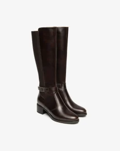 Nero Giardini Stivali Donna in Pelle e Tessuto T. Di Moro Discount