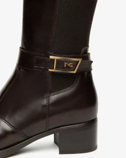 Nero Giardini Stivali Donna in Pelle e Tessuto T. Di Moro Discount