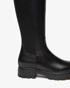 Nero Giardini Stivali Donna in Pelle e Tessuto Nero Online