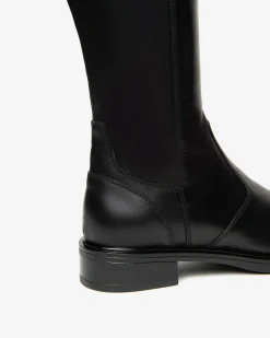 Nero Giardini Stivali Donna in Pelle e Materiale Tecnico Nero Outlet