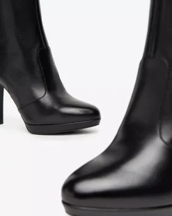 Nero Giardini Stivali Donna in Pelle e Materiale Tecnico Nero Clearance