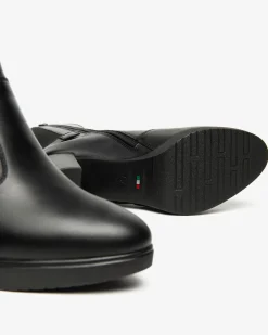 Nero Giardini Stivali Donna in Pelle e Tessuto Nero Discount