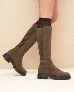 Nero Giardini Stivali Donna in Suede e Materiale Tecnico